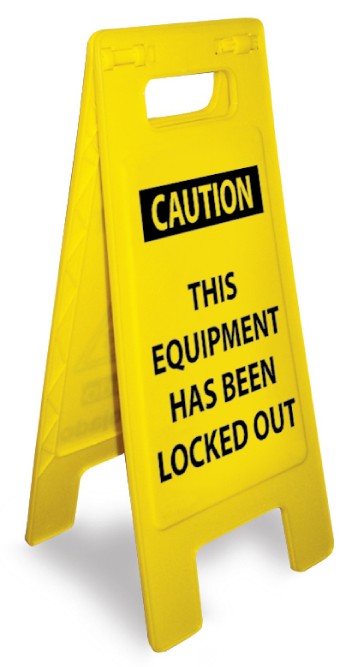 Caution This Equipment Has Been Locked Out Heavy Duty Floor Stand (#HDFS211)