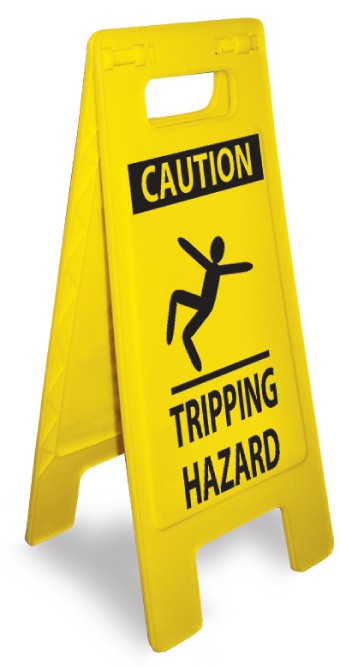 Caution Tripping Hazard Heavy Duty Floor Stand (#HDFS212)