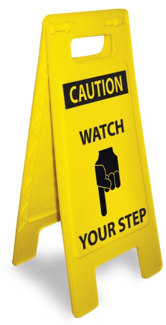 Caution Watch Your Step Heavy Duty Floor Stand (#HDFS213)
