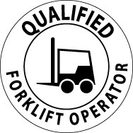 Qualified Forklift Operator Hard Hat Emblem (#HH17)