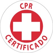 CPR Certificado Hard Hat Emblem (#HH39)