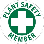Plant Safety Member Hard Hat Emblem (#HH50)