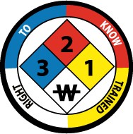 Right To Know Trained Hard Hat Emblem (#HH59)