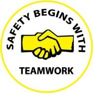 Safety Begins With Teamwork Hard Hat Emblem (#HH60)