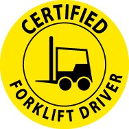 Certified Forklift Driver Hard Hat Emblem (#HH66)