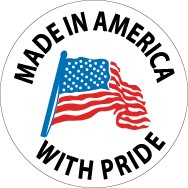 Made In America With Pride Hard Hat Emblem (#HH75)