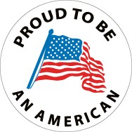 Proud To Be An American Hard Hat Emblem (#HH76)