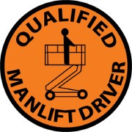 Qualified Manlift Driver Hard Hat Emblem (#HH83)