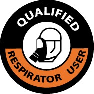 Qualified Respirator User Hard Hat Emblem (#HH86)