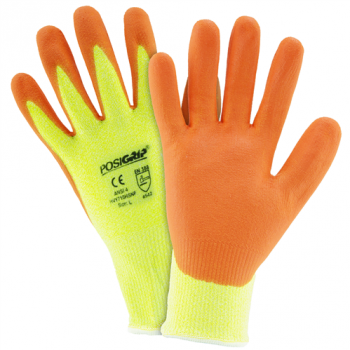 Barracuda® Hi-Vis Seamless Knit HPPE Blended Glove with Nitrile Coated Foam Grip on Palm & Fingers  (#HVY710HSNF)