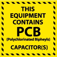 This Equipment Contains PCB Capacitor(s) (#HW12)
