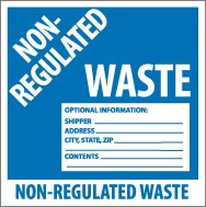 Non-Regulated Waste Label (#HW9N)