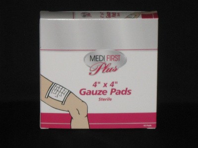 Gauze Pads, 4x4, 10/bx (#P103712)
