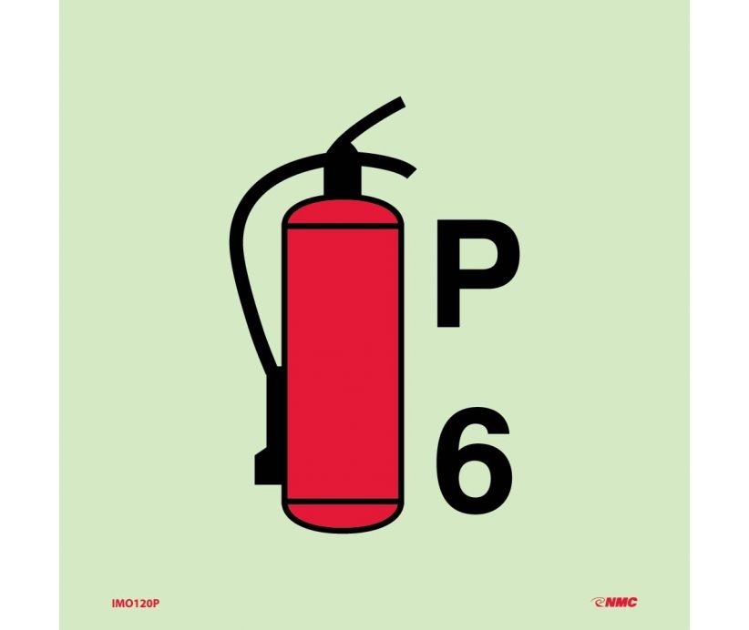 Symbol Fire Extinguisher Powder IMO Label (#IMO120)