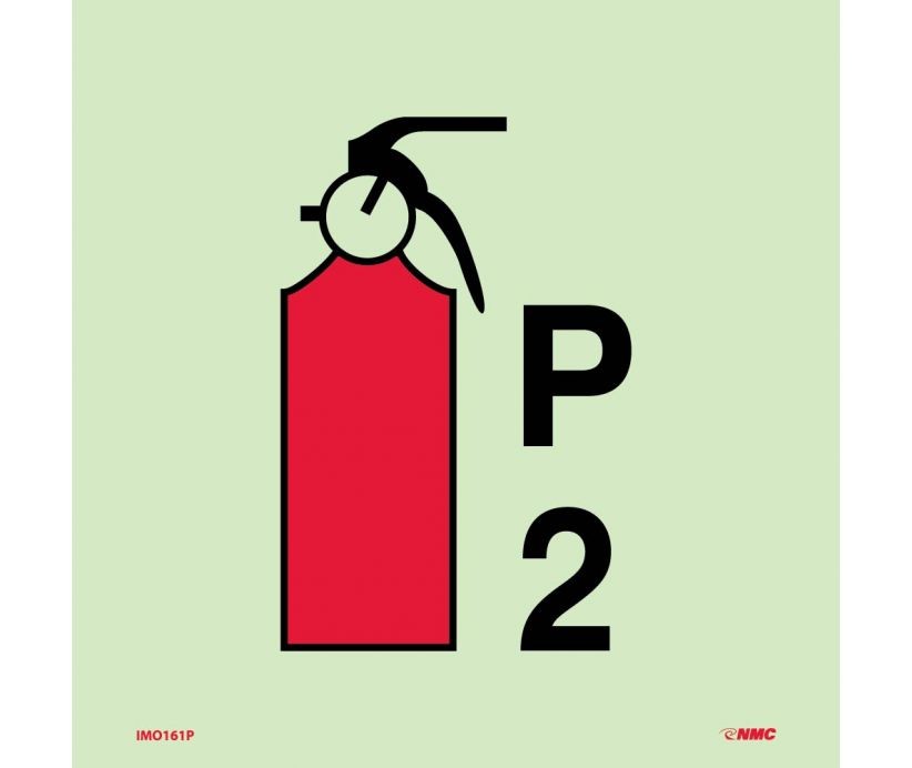 Symbol Fire Extinguisher Powder P2 IMO Label (#IMO161)