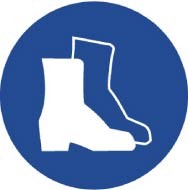 Wear Foot Protection ISO Label (#ISO206AP)