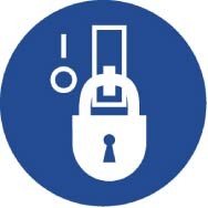 Lockout in De-Energized State ISO Label (#ISO218AP)
