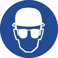 Wear Head & Eye Protection ISO Label (#ISO410AP)