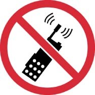 No Portable Transmitters ISO Label (#ISO427AP)
