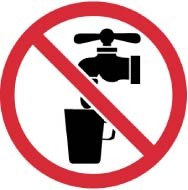 No Drinking Water ISO Label (#ISO431AP)