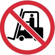 No Industrial Trucks ISO Label (#ISO433AP)