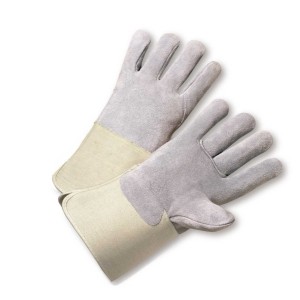PIP® Shoulder Split Cowhide Leather Glove with Full Leather Back and Kevlar® Liner - Rubberized Gauntlet Cuff  (#KS900-EA)