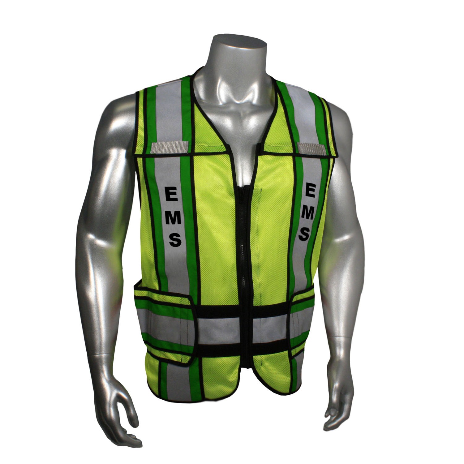 Breakaway 4" Contrast EMS Safety Vest, Black Trim (#LHV-207-4C-EMS)