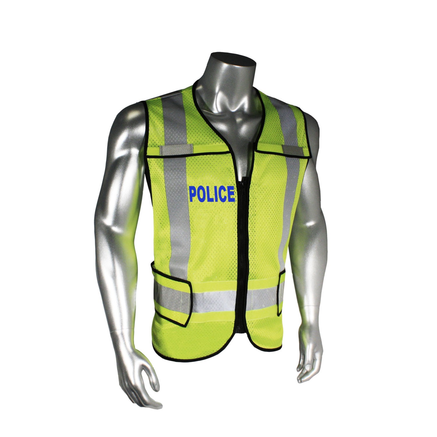 Breakaway Police Safety Vest, Blue Trim (#LHV-5-PC-ZR-POL)