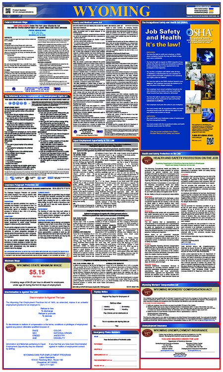 Wyoming Labor Law Poster (#LLP-WY)