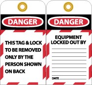 This Lock & Tag To Be Removed Only By The Person Shown On Back (#LOTAG1)