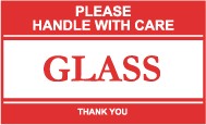 Please Handle With Care Glass Shipping Label (#LR11AL)