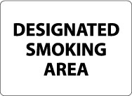 Designated Smoking Area Security Sign (#M102)