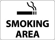Smoking Area Security Sign (#M114)