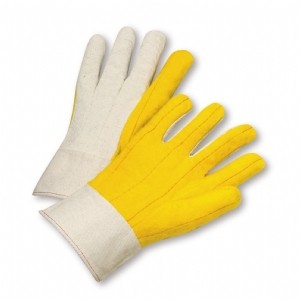 PIP® Cotton Chore Glove with Double Layer Palm/Back and Nap-out Finish - Band Top  (#M18BT)