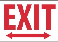 Exit (arrow both direction) Sign (#M214)