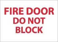 Fire Door Do Not Block Sign (#M32)