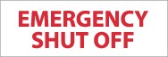 Emergency Shutoff Sign (#M347)
