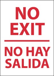 No Exit Spanish Sign (#M357)