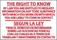 The Right To Know By Law You Are Entitled To Request… Spanish Sign (#M445)