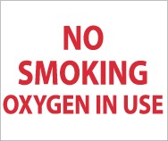 No Smoking Oxygen In Use Sign (#M48P)