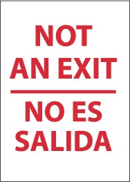Not An Exit Spanish Sign (#M695)