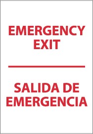 Emergency Exit Spanish Sign (#M699)
