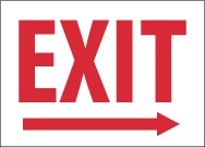 Exit (right arrow) Glow Sign (#MER)