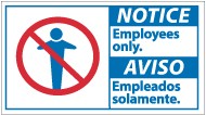 Notice Employees Only Spanish Sign (#NBA3)