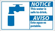 Notice This Water Is Safe To Drink Spanish Sign (#NBA6)