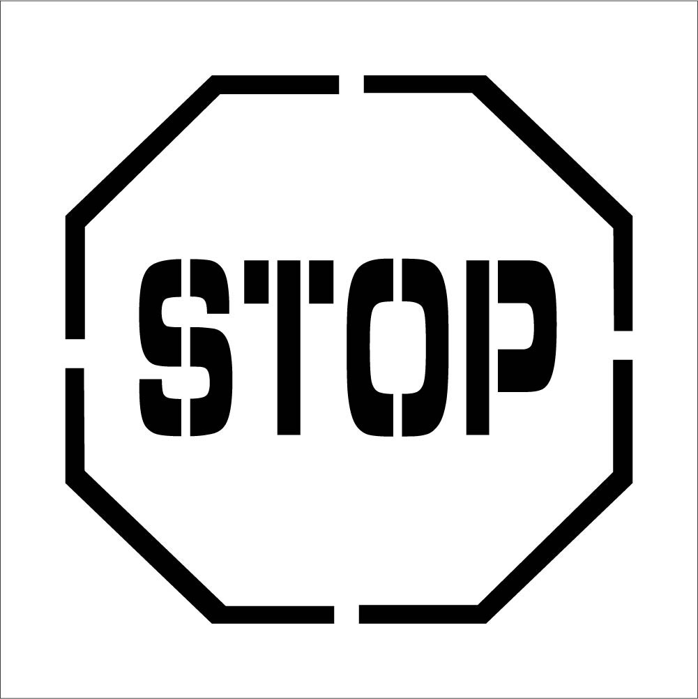 Stop Symbol Plant Marking Stencil (#PMS203)