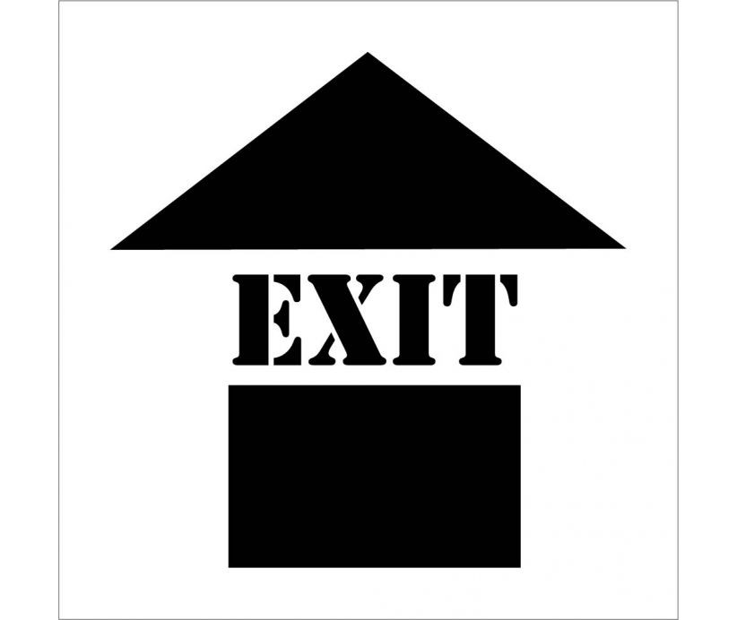 Exit With Up Arrow Plant Marking Stencil (#PMS209)
