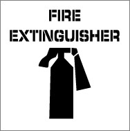Fire Extinguisher Stencil (#PMS210)