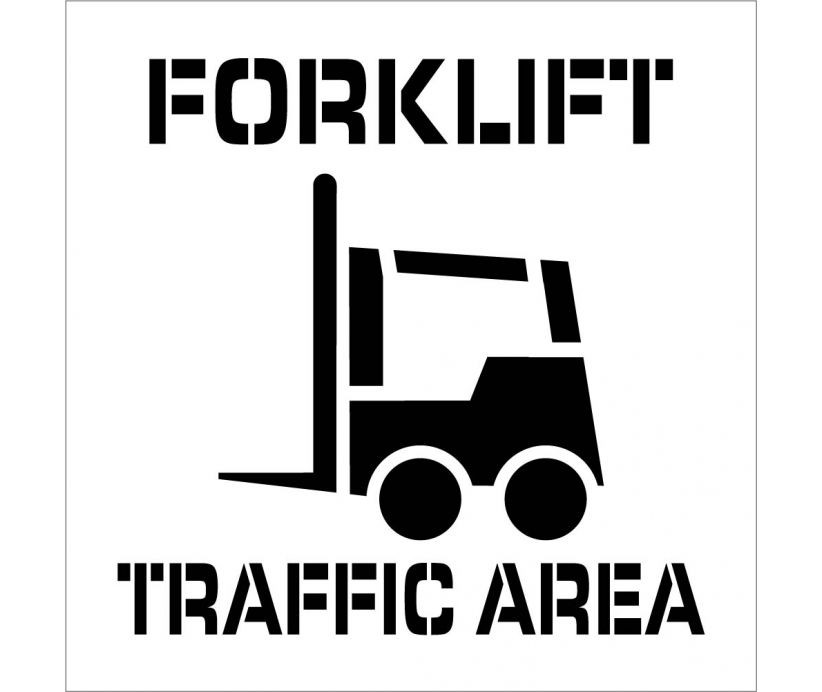 Forklift Traffic Area Plant Marking Stencil (#PMS220)