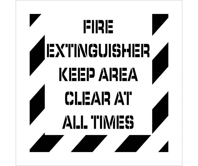 Fire Extinguisher Plant Marking Stencil (#PMS233)